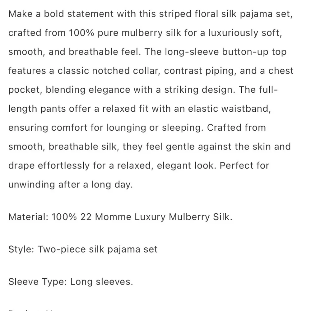 SLIPINTOSOFT 100% Silk navy blue pajamas loungewear set small